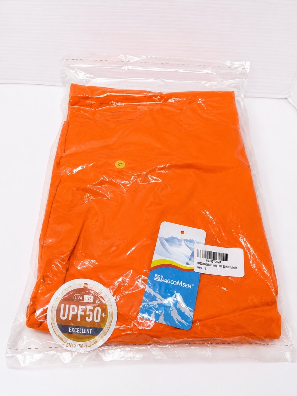 Magcomsen Men's Orange UPF50+ Performance Hoodie Shirt Size XL - Picture 2 of 5